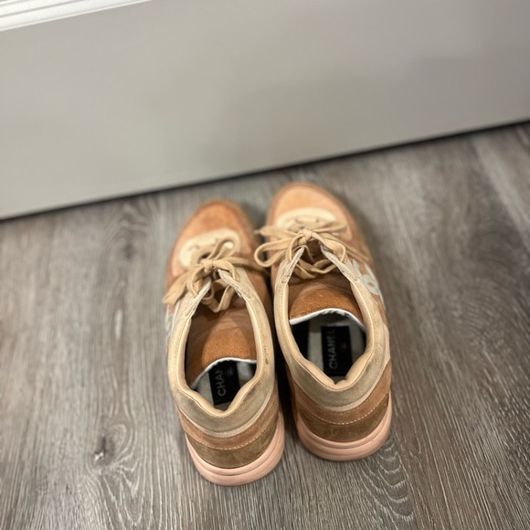 Nylon Lambskin Suede Calfskin CC Sneakers 41 Pink - Picture 3 of 4